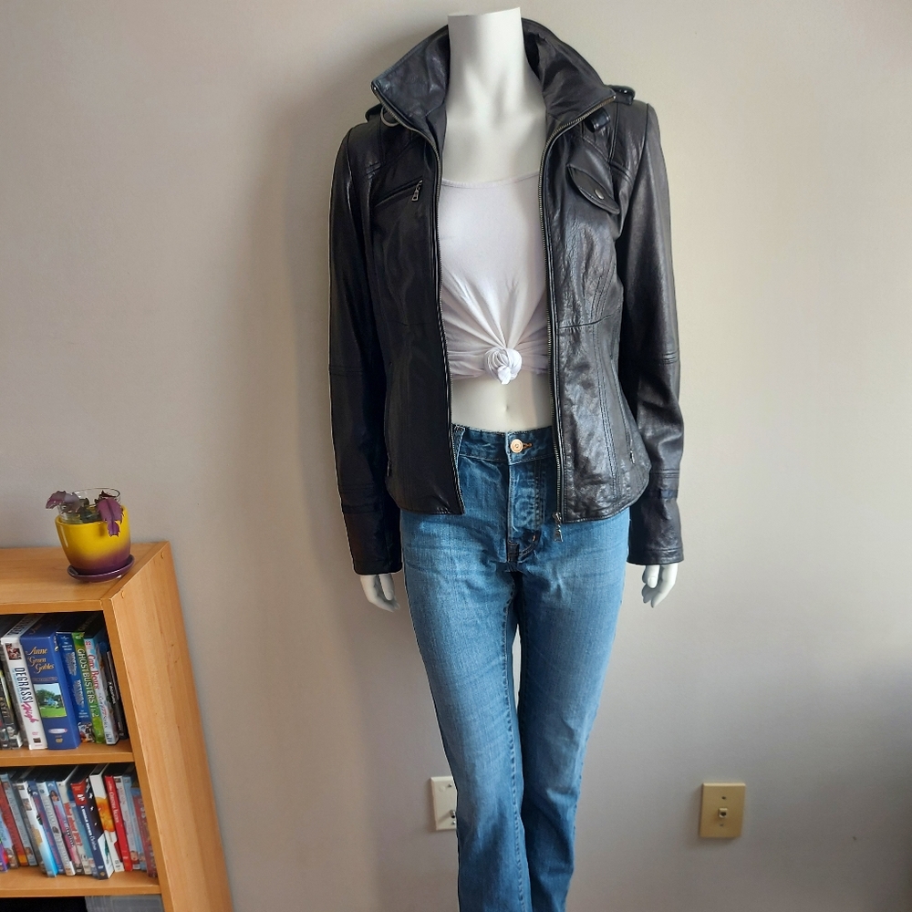 Danier Genuine Leather Moto Jacket